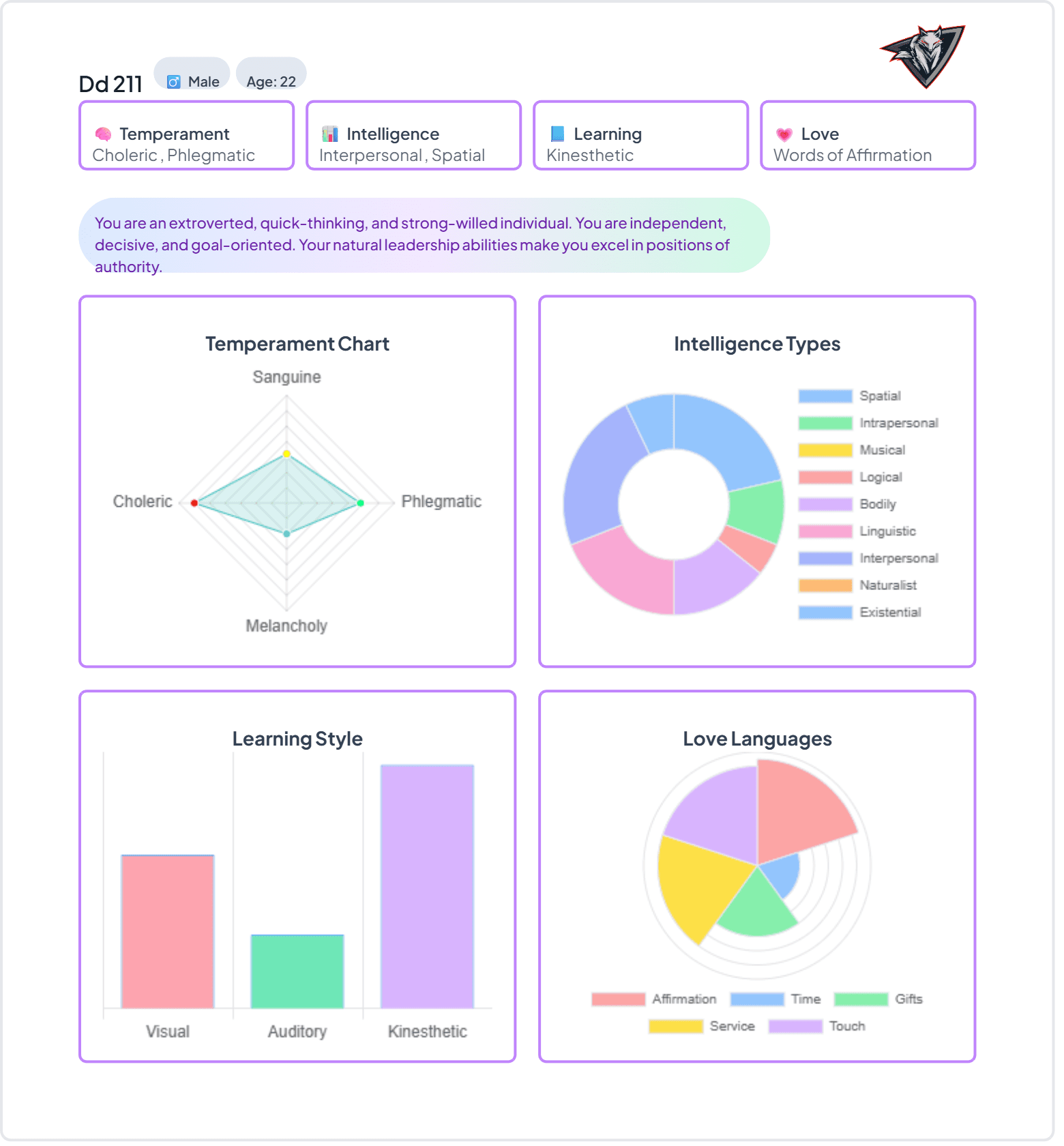 Comprehensive Assessment Interface