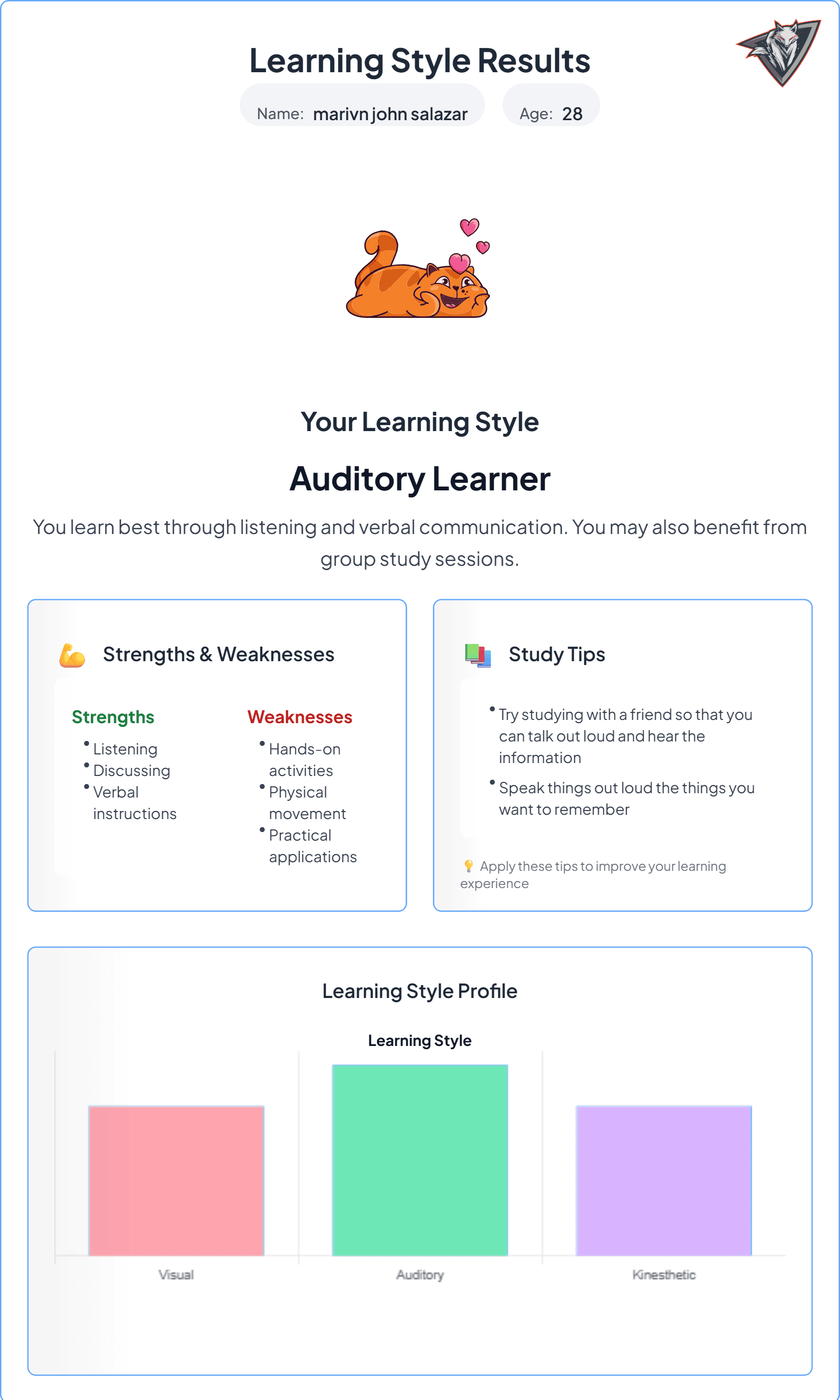 Learning Styles Assessment